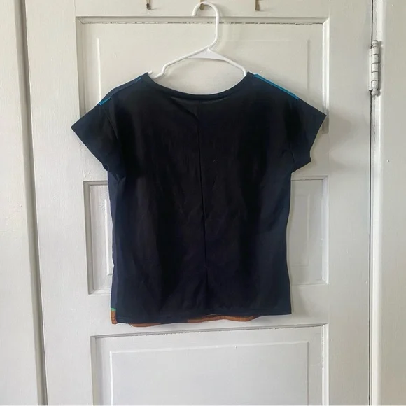 VINTAGE Unique 60s Retro Mod Women's Short Sleeve Shirt Size Small - Picture 5 of 6